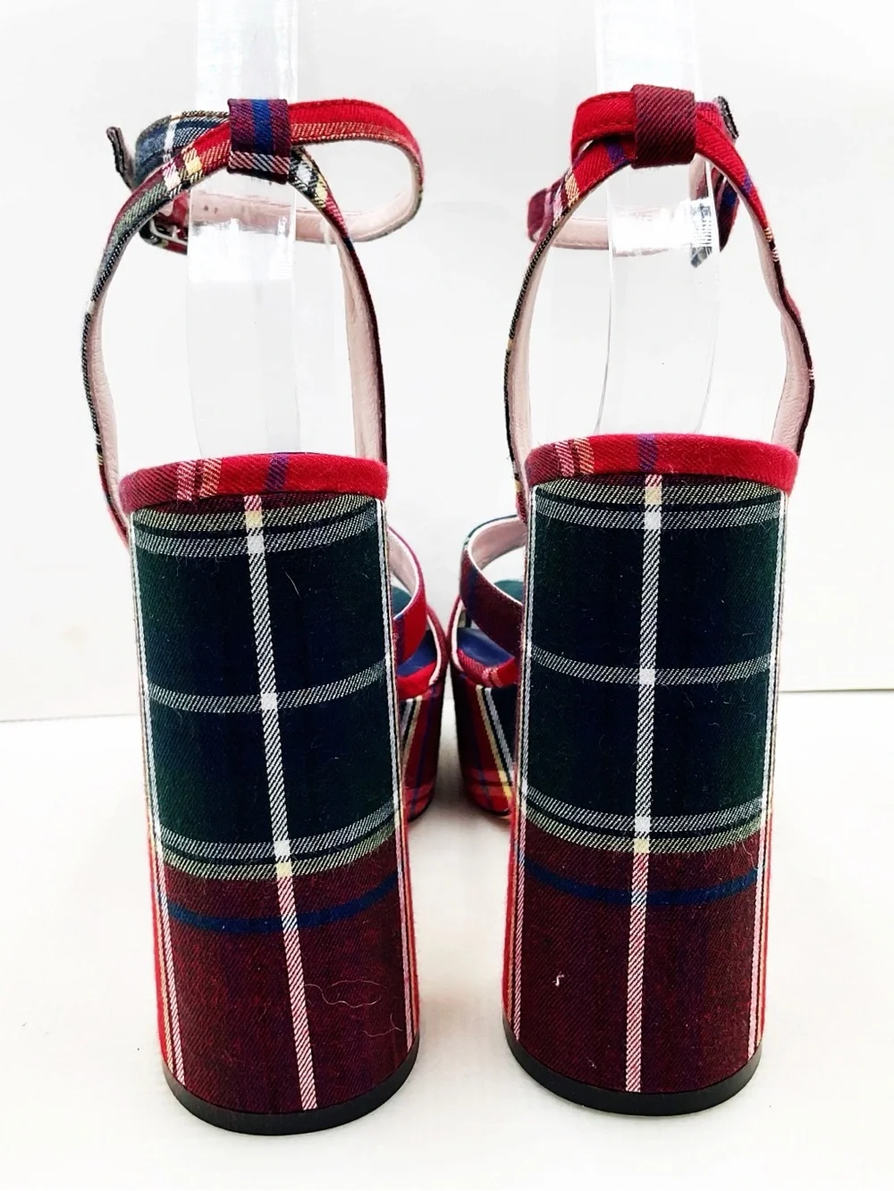 🆕{{Hill House Home} Green & Red Tartan Plaid Party Platforms
